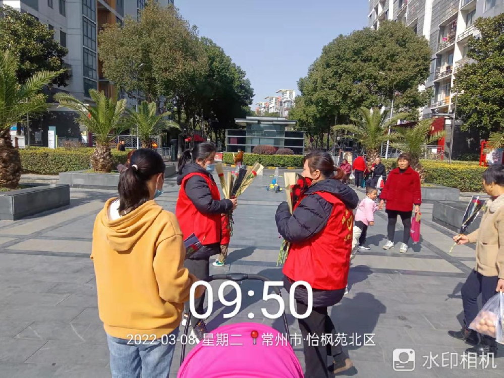物业送花 情暖妇女节